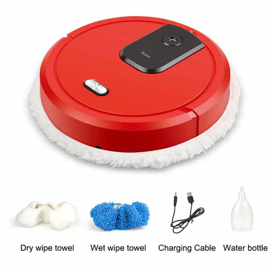 RoboAI Mop and Sweeper with Humidifying Spray Red Style.